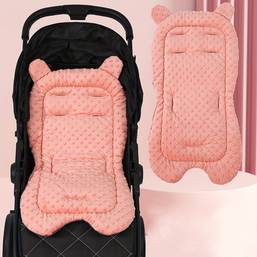 1pc Thickened Winter Car Seat Mat - Non-Slip, Warm & Comfortable Polyester Fiber Mat for Baby Strollers, Stroller Mat|Warmth Retaining Mat|Durable Stroller Mat, Stroller Accessories