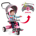 4-in-1 Stroll 'N Trike with Activity Tray, PinkGray, Tricycle for Girls and Boys
