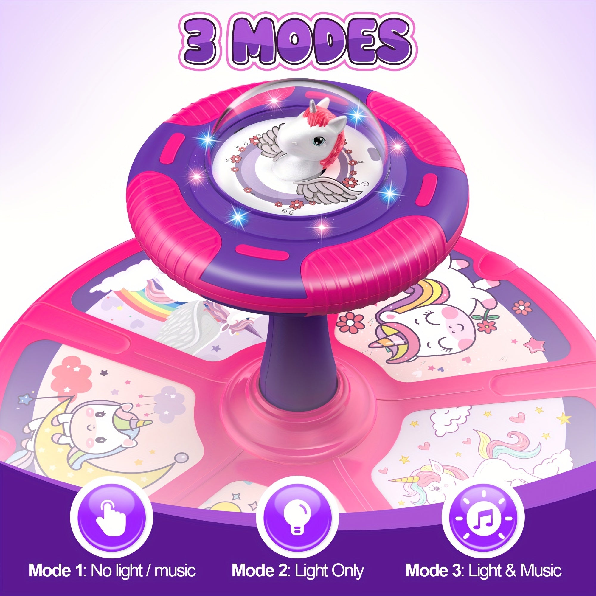 Unicorn Sit And Spin Toys for Youngsters Christmas Gift