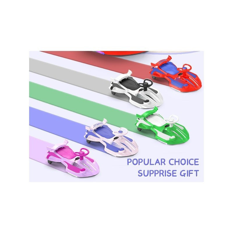 Riding twist car, children's electric twist car, 360° rotating swing car riding toy, with spray function, music suitable for 3 years old and above-lingkun