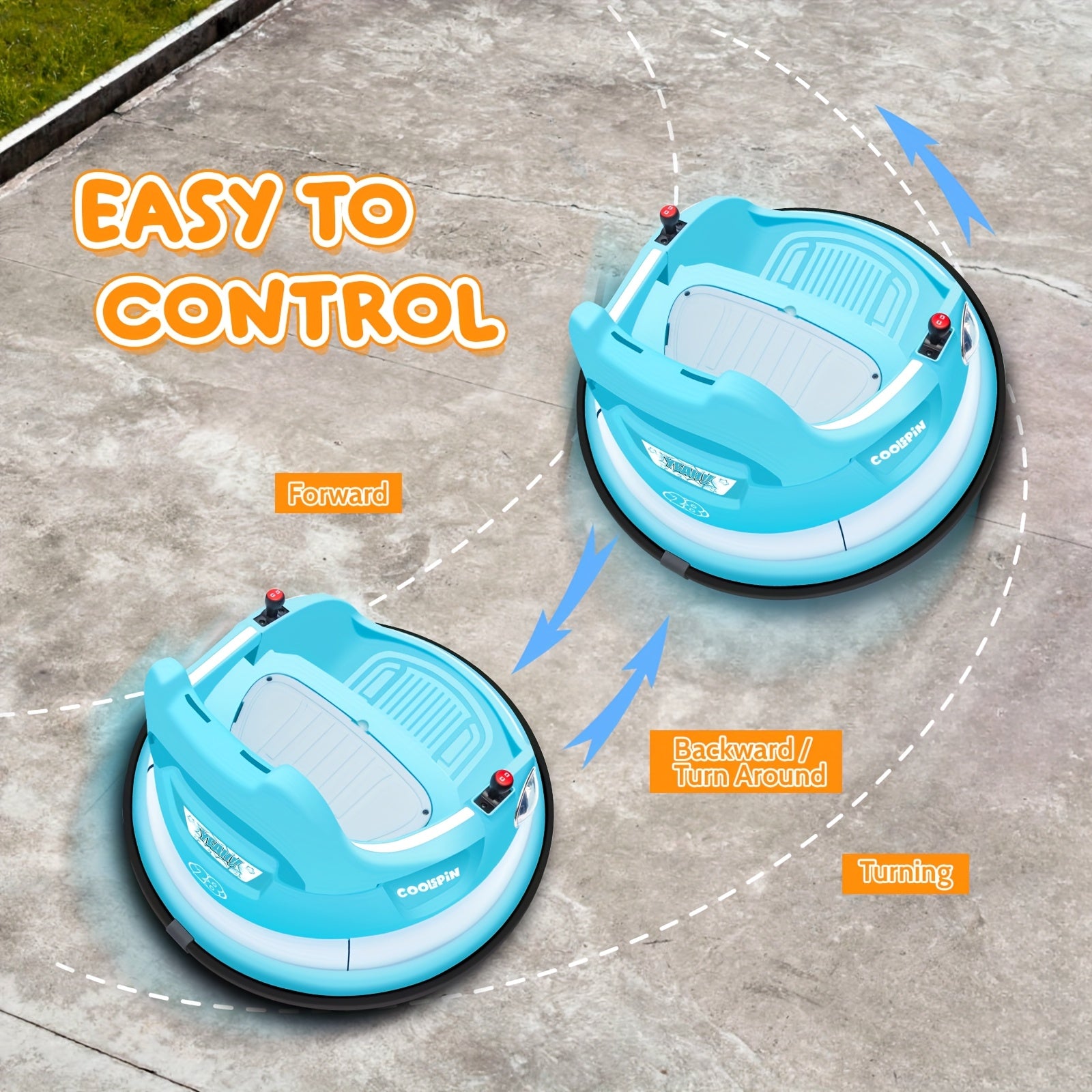 12V Electric Bumper Car For Kids With Remote Control, 360° Spin, LED Lights & Music, Ride-On Toy For Toddlers