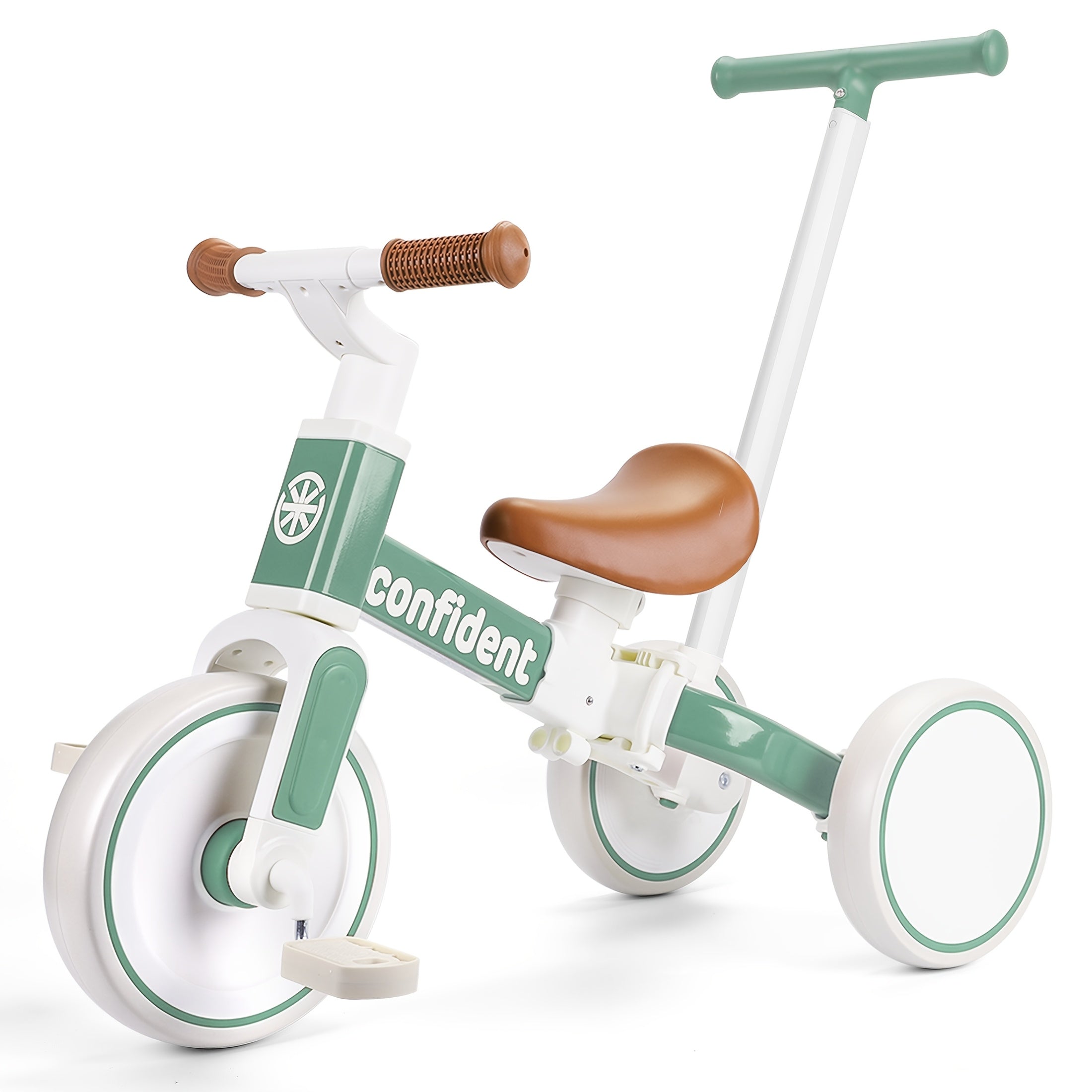 Baby Balance Bike for Kids 1-3 Years Old - 5-in-1 Adjustable Toddler Trike with Parent Steering Handle, Detachable Foot Pedals & Comfort Cushion - Convertible to Stroller, Scooter, Bike - Christmas Birthday Gift for Boys Girls, Tricycle for Toddlers