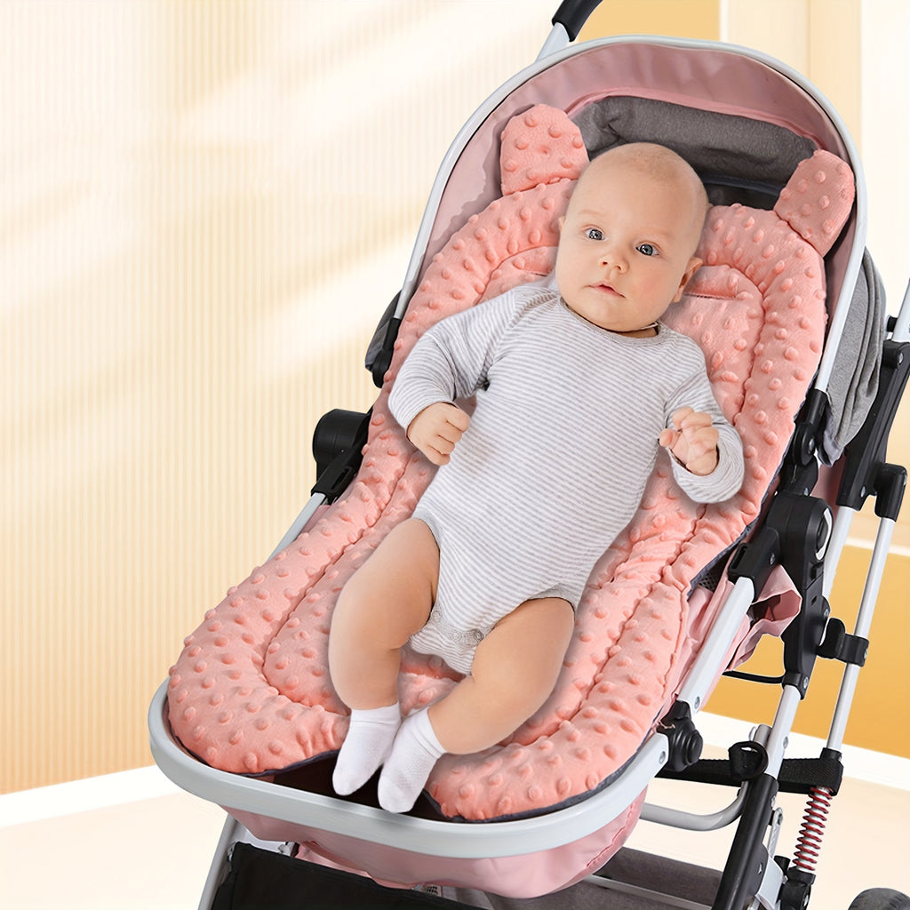 1pc Thickened Winter Car Seat Mat - Non-Slip, Warm & Comfortable Polyester Fiber Mat for Baby Strollers, Stroller Mat|Warmth Retaining Mat|Durable Stroller Mat, Stroller Accessories