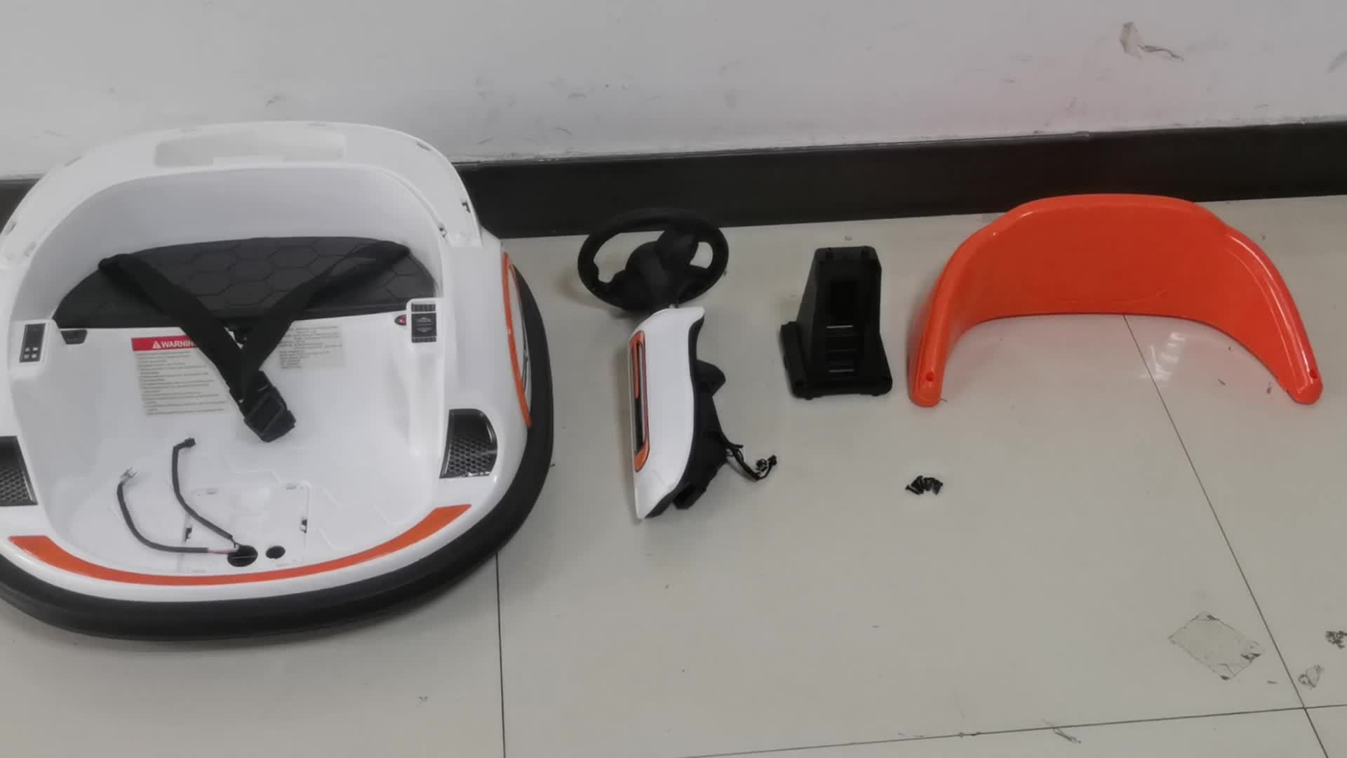 12V Electric Ride On Bumper Car for Kids & Toddlers 1.5, Baby Bumping Toy W\u002FRemote Control & 360 Degree Spin, Unique Steering Wheel Design And Seat Belt Protection, Birthday Gift