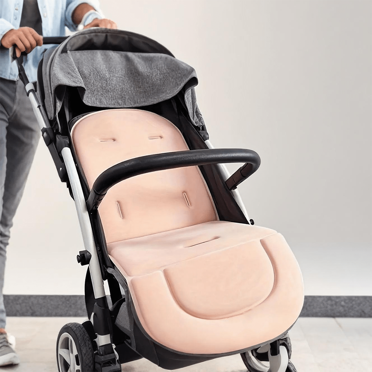 Breathable Non-Slip Stroller Seat Cushion - Soft Cushioned Pad with Easy-Clean Surface, Fit for Baby Carriages, Travel Strollers, Prams - Ideal for Newborns to Toddlers 0-3 Years Old - Travel & Everyday Use, Stroller Cushion, Easyclean Material