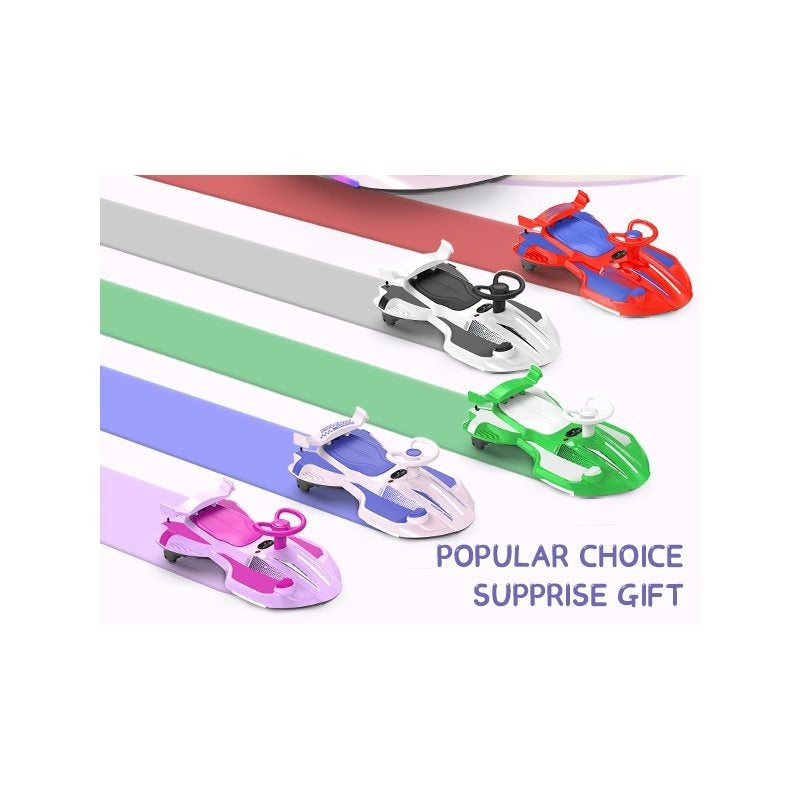 Riding twist car, children's electric twist car, 360° rotating swing car riding toy, with spray function, music suitable for 3 years old and above-lingkun