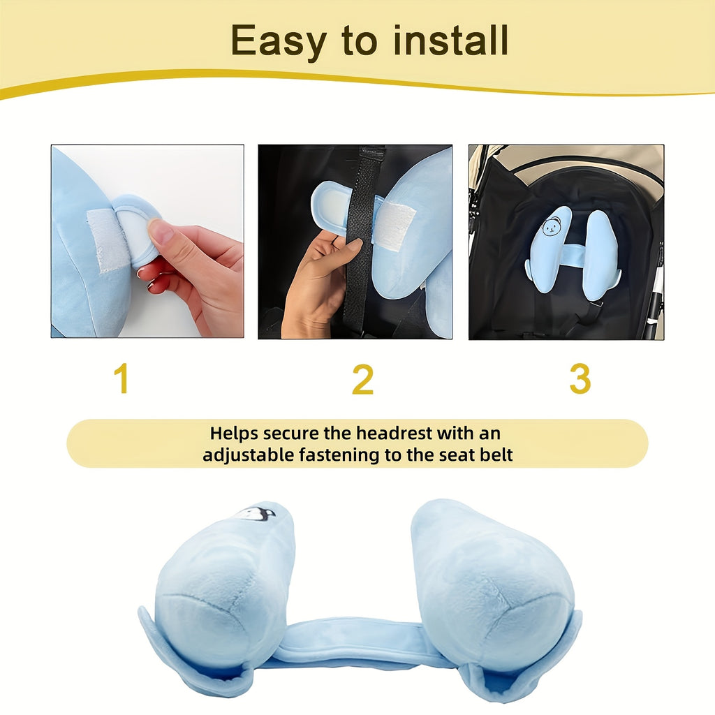 1pc Newborn Safety Seat, Baby Stroller Headrest, Adjustable Head Fixed Neck Pillow, Suitable For Travel, Ideal Christmas And Thanksgiving Gifts