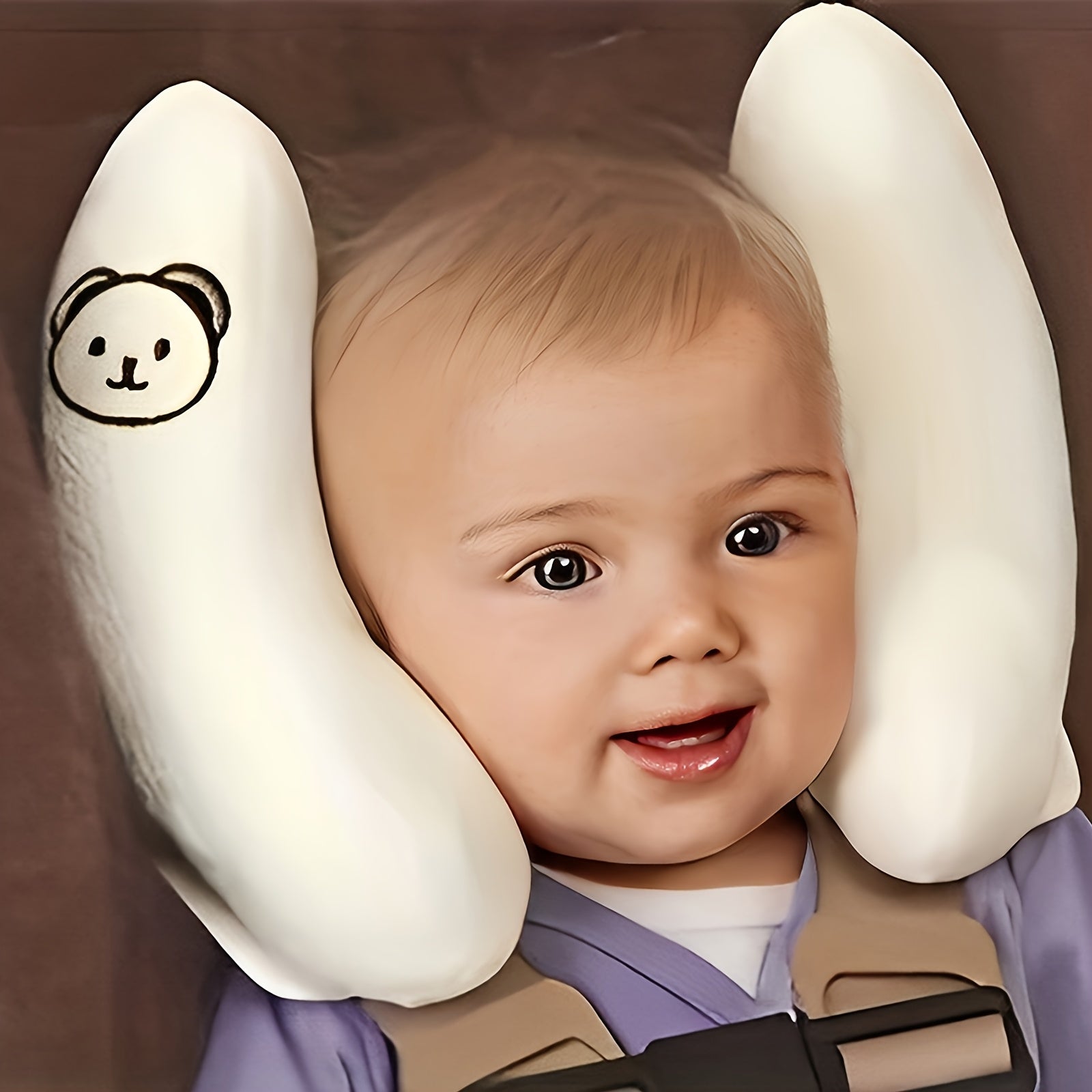 1pc Newborn Safety Seat, Baby Stroller Headrest, Adjustable Head Fixed Neck Pillow, Suitable For Travel, Ideal Christmas And Thanksgiving Gifts