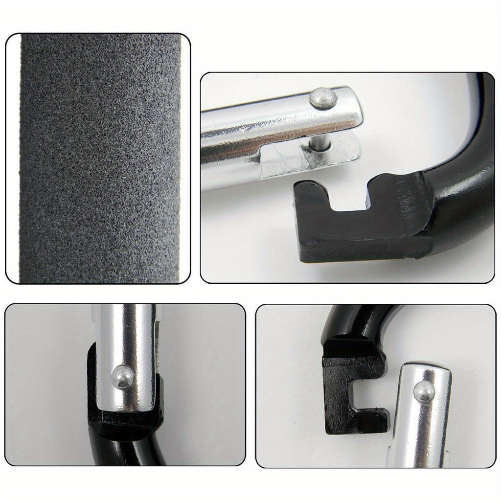 Large Stroller Hooks for Mommy, 2pcs Carabiner Stroller Hook Organizer for Hanging Purses, Diaper Bag, Shopping Bags. Clip Fits Single\u002F Twin Travel Systems, Car Seats ( Black+ Rose)