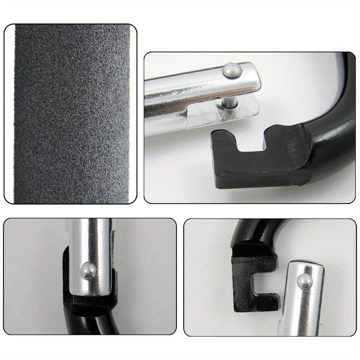 Large Stroller Hooks for Mommy, 2pcs Carabiner Stroller Hook Organizer for Hanging Purses, Diaper Bag, Shopping Bags. Clip Fits Single\u002F Twin Travel Systems, Car Seats ( Black+ Rose)