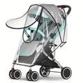 Stroller Rain Cover Windproof Baby Travel Stroller Trolley Umbrella Raincoat-Stroller Accessories