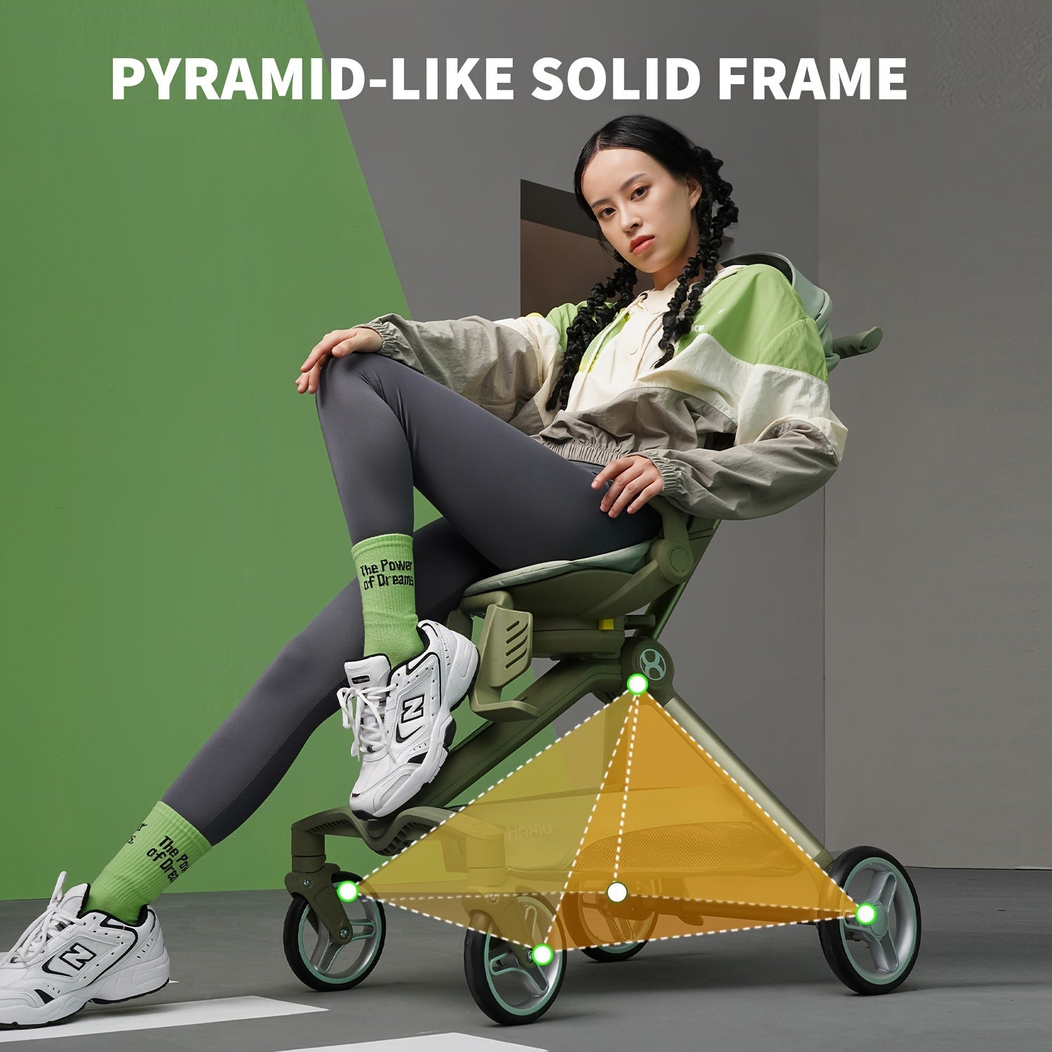 Travel Stroller, Reversible Seat Lightweight Baby Stroller, Mini ELF 2 Ultra Compact Stroller, Airplane Compatible, Full Recline Ergonomic Backrest, Load Up To 50lbs For Babies And Toddlers-Green