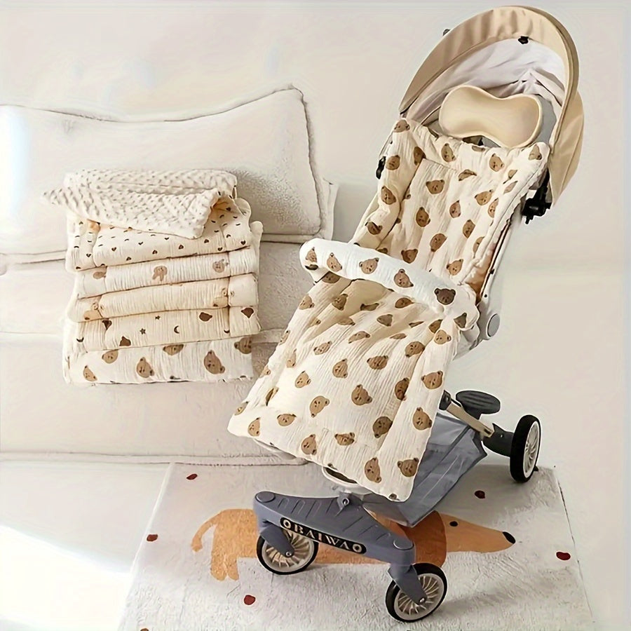 Bambinocomfort, Boobee Soft Bean Velvet Youngsters Stroller Cushion - Comfortable & Cozy, Perfect for Dining Chairs and Strollers, Ideal for Home or Travel, Mixed\u002F Yellow, Christmas