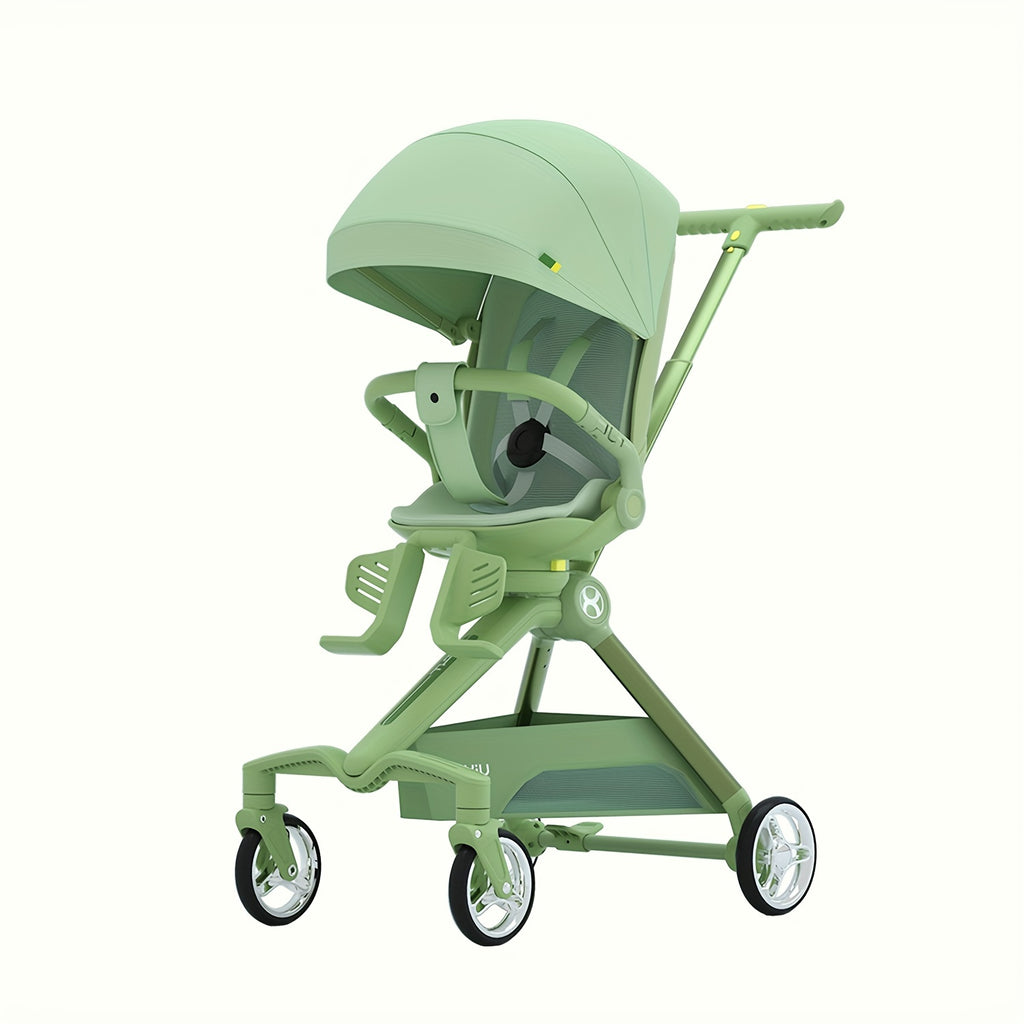 Travel Stroller, Reversible Seat Lightweight Baby Stroller, Mini ELF 2 Ultra Compact Stroller, Airplane Compatible, Full Recline Ergonomic Backrest, Load Up To 50lbs For Babies And Toddlers-Green