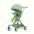 Travel Stroller, Reversible Seat Lightweight Baby Stroller, Mini ELF 2 Ultra Compact Stroller, Airplane Compatible, Full Recline Ergonomic Backrest, Load Up To 50lbs For Babies And Toddlers-Green