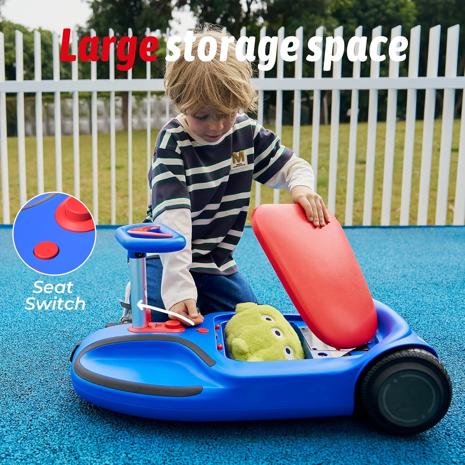 Electric Wiggle Car, 4in 1 Wiggle Car Ride On Toy, Lithium Rechargeable Battery, 3 Speed Modes, Rollover And Easy Assembly, 100+ Lights Modes, Wireless, Wiggle Car for Ages 3+, The Best Birthday And Holiday Gift for Children