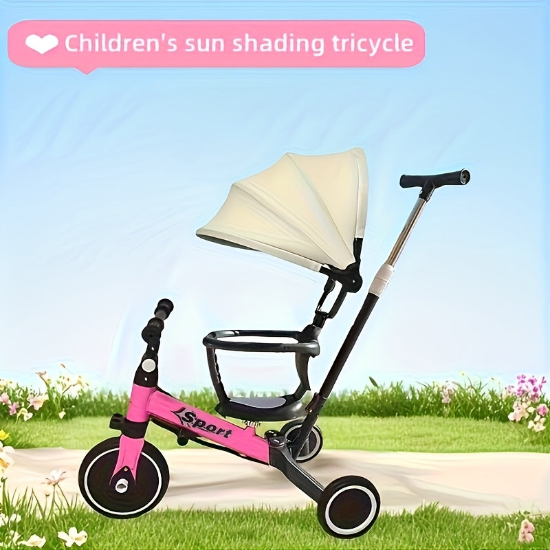 5-in-1 Stroller Bike Balance Scooter New Kids' Multifunctional Tricycle Ideal for Christmas, Thanksgiving, Halloween, Easter, Valentine's Day, and Birthday Gifts