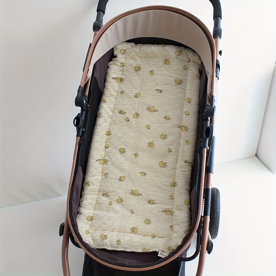 Bambinocomfort, Boobee Soft Bean Velvet Youngsters Stroller Cushion - Comfortable & Cozy, Perfect for Dining Chairs and Strollers, Ideal for Home or Travel, Mixed\u002F Yellow, Christmas
