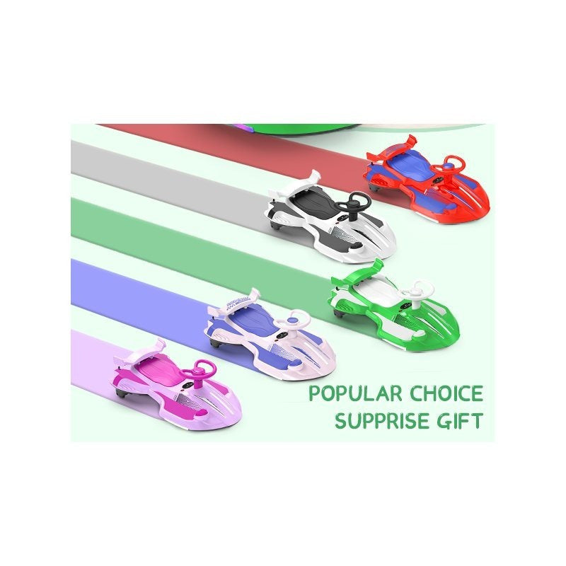 Riding twist car, children's electric twist car, 360° rotating swing car riding toy, with spray function, music suitable for 3 years old and above-lingkun