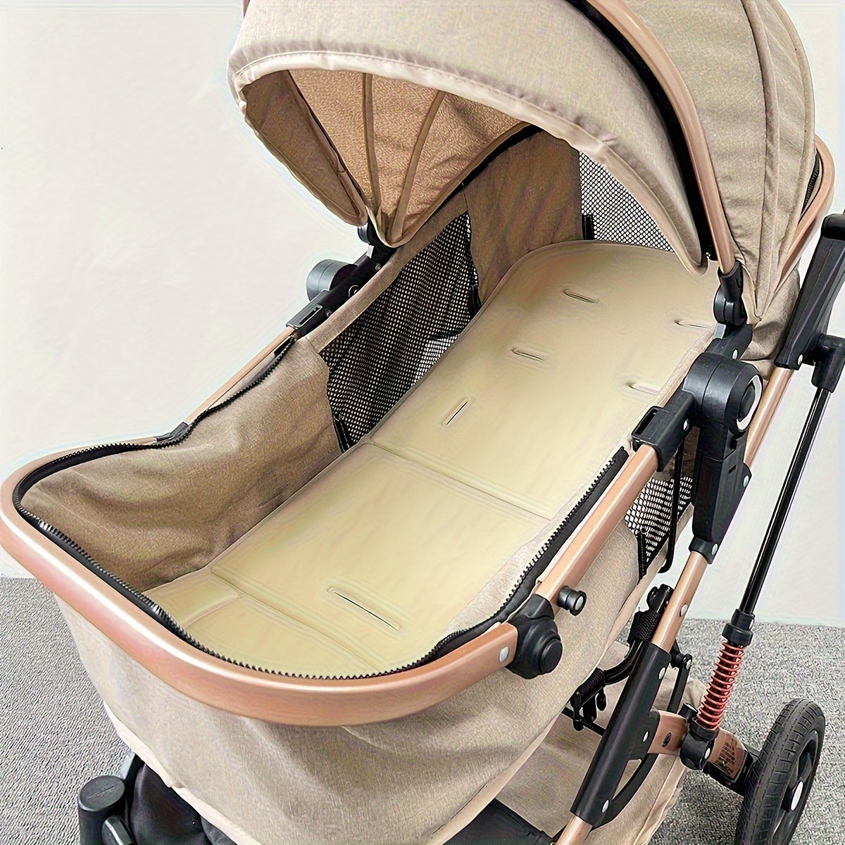 Breathable Non-Slip Stroller Seat Cushion - Soft Cushioned Pad with Easy-Clean Surface, Fit for Baby Carriages, Travel Strollers, Prams - Ideal for Newborns to Toddlers 0-3 Years Old - Travel & Everyday Use, Stroller Cushion, Easyclean Material