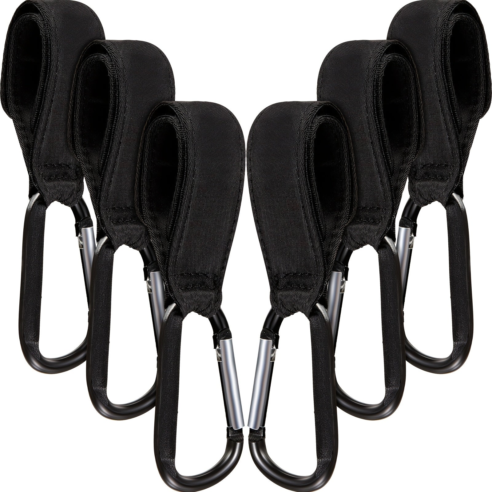 6 Pack Stroller Hooks For Hanging Diaper Bags Stroller Clips For Bags Multipurpose Hooks For Grocery Shopping Bags Stroller Accessories Pram Buggy Clips Straps Hook