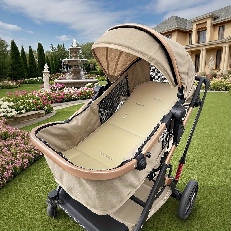 Breathable Non-Slip Stroller Seat Cushion - Soft Cushioned Pad with Easy-Clean Surface, Fit for Baby Carriages, Travel Strollers, Prams - Ideal for Newborns to Toddlers 0-3 Years Old - Travel & Everyday Use, Stroller Cushion, Easyclean Material