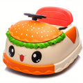 12V Kids Ride On Electric Bumper Car W\u002FParents Control, Cute&Realistic Hamburger Design, 360 Degree Rotation, Storing Space, wireless, Music, USB, Silent wheel, LED Lights, Power Display, Anti-rollover for 2-5