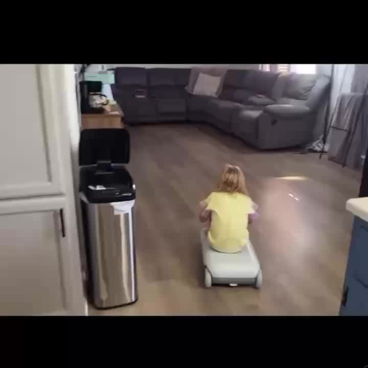 Portable Go Kart, Variable Speed For Kids, 5 Speeds Available, Cleaning Go Kart For 3+ Year Old (Includes Mop), Kids' Wiggle Car With Large Storage Gift For Mother'S Day