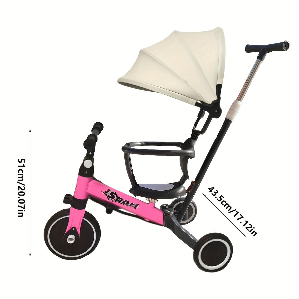 5-in-1 Stroller Bike Balance Scooter New Kids' Multifunctional Tricycle Ideal for Christmas, Thanksgiving, Halloween, Easter, Valentine's Day, and Birthday Gifts