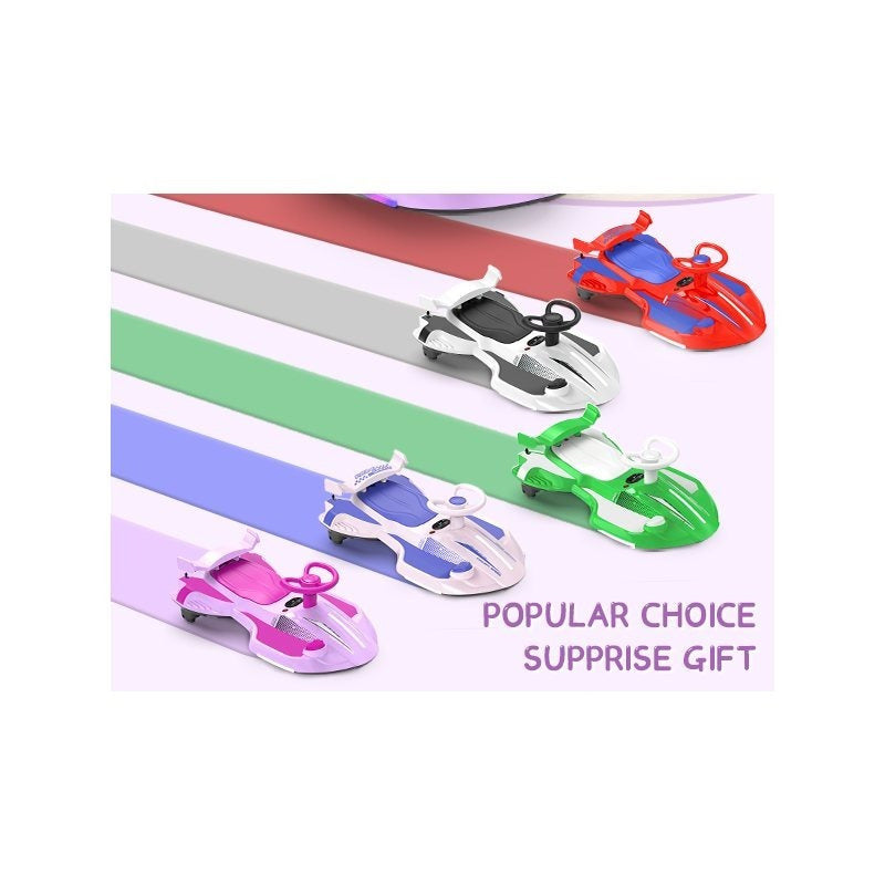 Riding twist car, children's electric twist car, 360° rotating swing car riding toy, with spray function, music suitable for 3 years old and above-lingkun