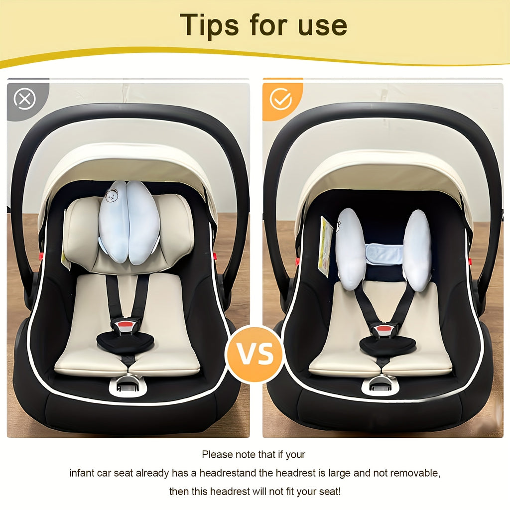 1pc Newborn Safety Seat, Baby Stroller Headrest, Adjustable Head Fixed Neck Pillow, Suitable For Travel, Ideal Christmas And Thanksgiving Gifts